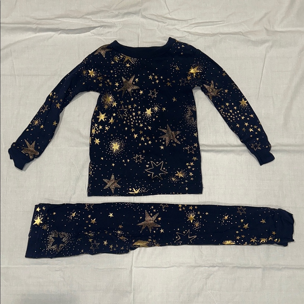 baby GAP Navy Gold Star Pajamas - 4T